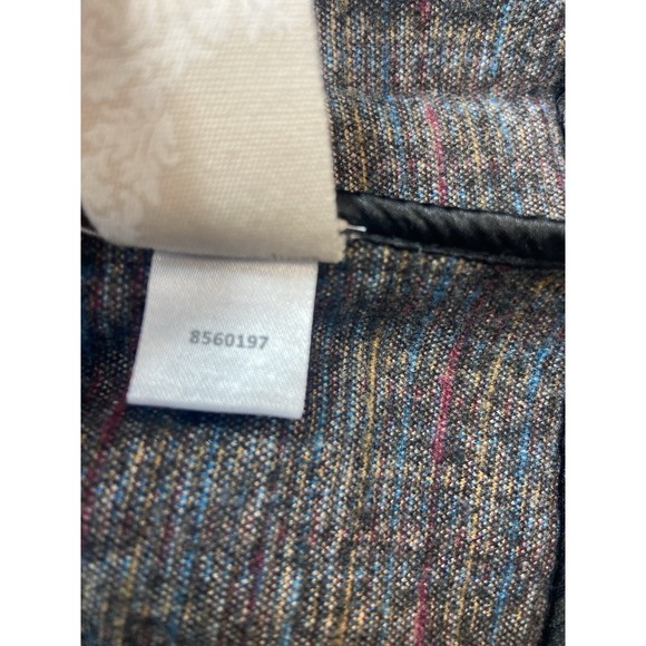 Soft Surrounding Womens Blazer Large Gray Brown Jessamyn Plaid Casual Relax Boho - Picture 7 of 13